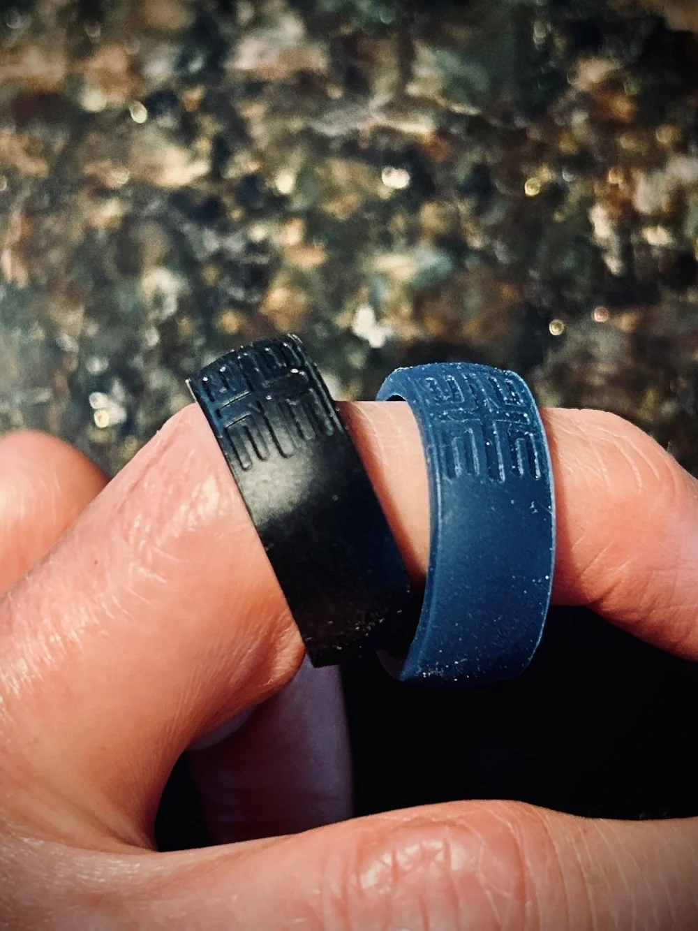 Silicone Wedding Ring Pack - Navy & Black